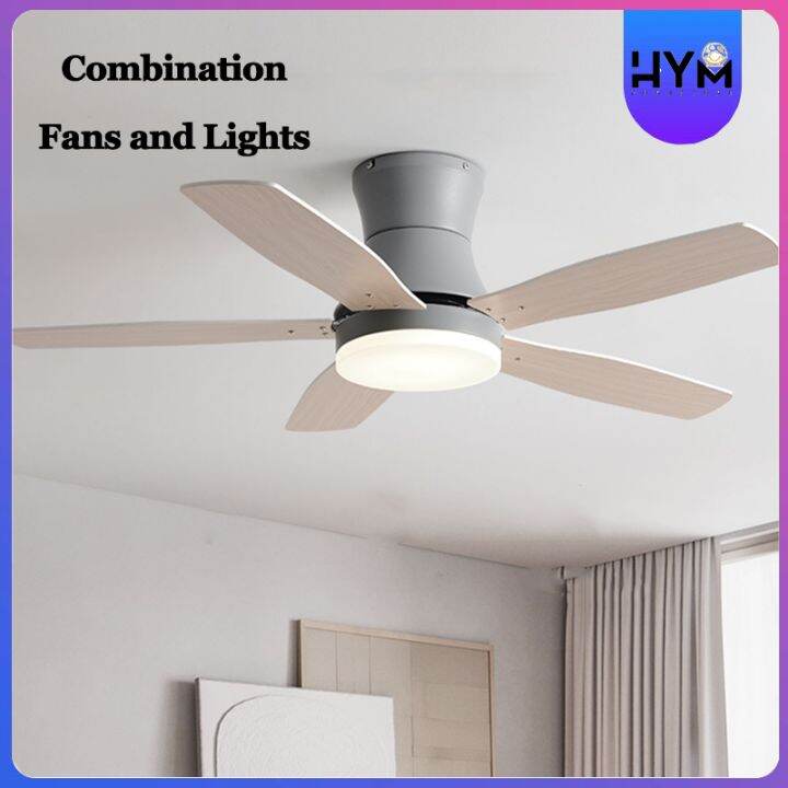 HYM Ceilings Fan with Lights Remote Control LED Ceiling Lights Modern Design 6 Speed Ceiling Fan