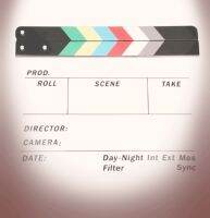 Green Plus สเลทฟิล์ม (ขาว ดำ) อะคริลิคแท้ slate film แคลปบอร์ดถ่ายภาพยนต์ Clapboard (1414)