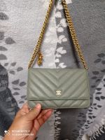 Chanel Ancient Greek Chevron WOC.ปี18ขนาด7.6นิ้วอะไหล่ยังสวยไม่มีตำหนิหนักด้านในสะอาด