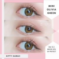 Mini Olivia Green ?มินิ ขนาด14.2? สายตาปกติ(0.00) คอนแทคเลนส์ Kitty Kawaii