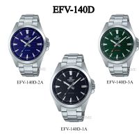 CASIO edifice รุ่น EFV-140D-1A,EFV-140D-2A,EFV-140D-3A สายสแตนเลสสตีล สินค้ารับประกัน1ปี