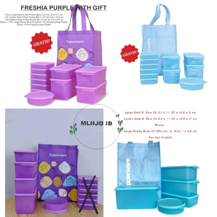 Tupperware Freshia Collection Free Bag 6 Lazada Indonesia