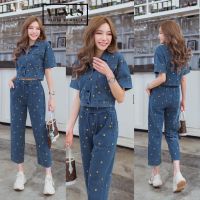 ?Smile Set Jeans ชุดเซทผ้ายีนเนื้อดี สกีนลายการ์ตูนย์สุดน่ารัก สามารถใส่แยกหรือใส่เข้าเซทกันคุ้มสุดๆคะ