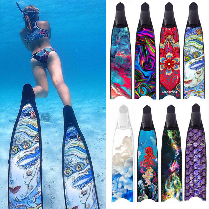 Leaderfins Free Diving Long Flippers Pure Carbon Flippers Free Diving