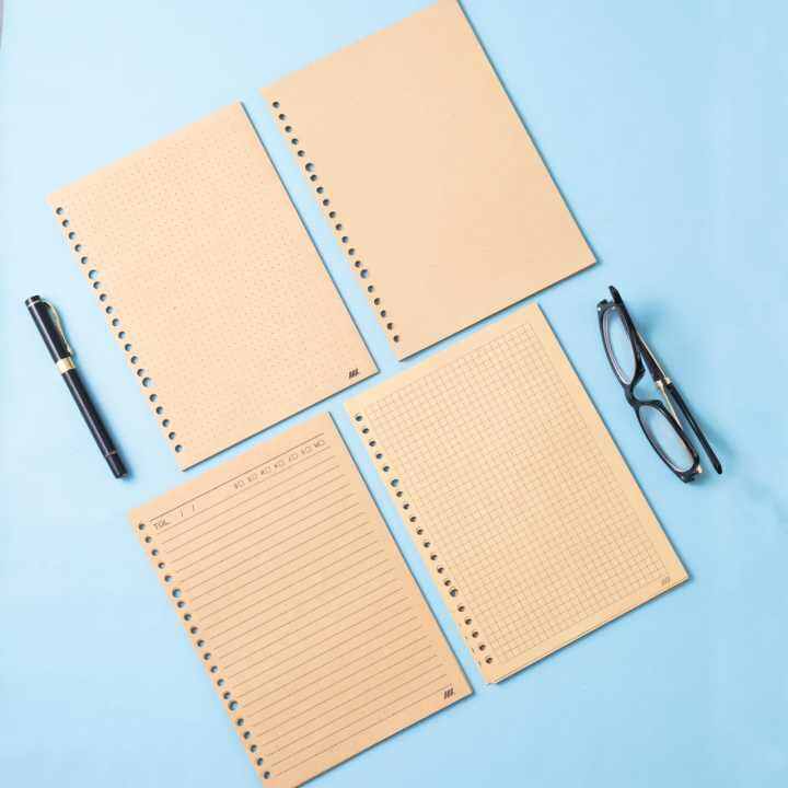 Isi Binder A5 Loose Leaf Kertas File Isi 50 Lembar Bahan Kraft Paper