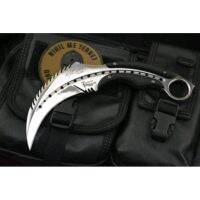 มีด คารัมบิท (Karambit) ยี่ห้อ TODD BEGG ใบเงิน 8CR18MOV 59HRC ด้ามดำ G10 แข็งแกร่ง สวยงาม มาพร้อมซองไคเด๊กซ์ สามารถคล้องกับเข็มขัดสนาม

TODD BEGG Mirror Light With Blood Slot Claw Knife Special Scimitar With Toothed Back For Outdoor Tactical Knuckle Self