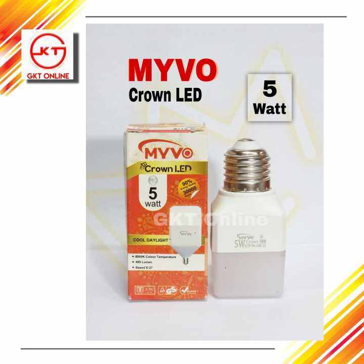 Lampu LED Myvo Crown 5 Watt/ Lampu LED Kotak Myvo 5 Watt | Lazada Indonesia