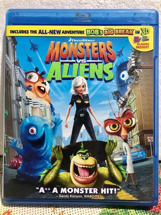 MONSTERS VS ALIENS 3D Blu-Ray w/ 3D glasses | Lazada PH