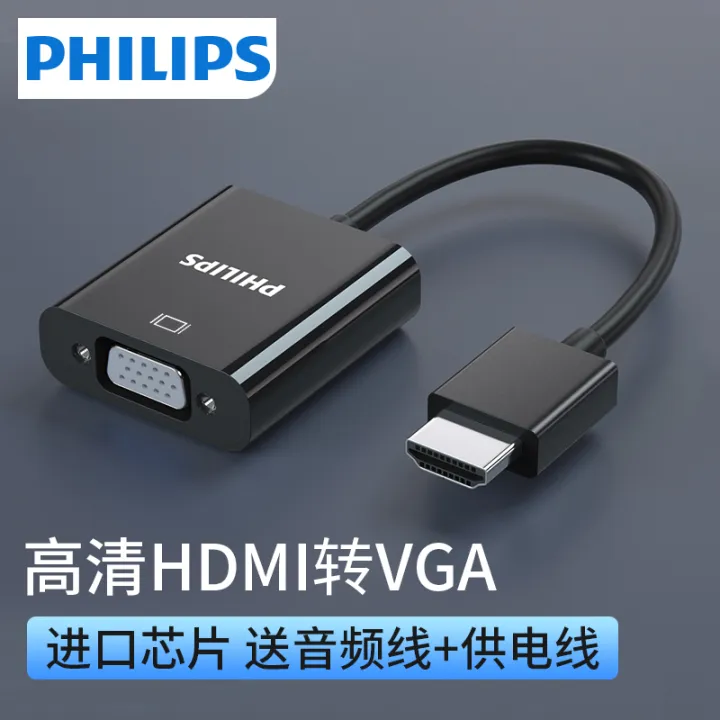 Philips HDMI to VGA Converter Hami Adapter HDIM Audio Laptop Desktop