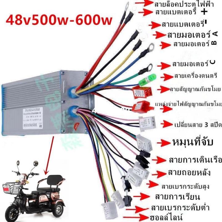 กล่องคอนโทรล-กล่องควบคุม-ใช้สำหรับรถไฟฟ้า3ล้อ-ขนาด-48v-500w-600w