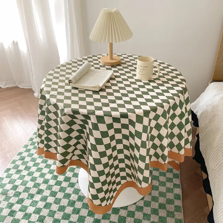 Checkerboard Plaid Tablecloth Ins Light Luxury HighGrade Square