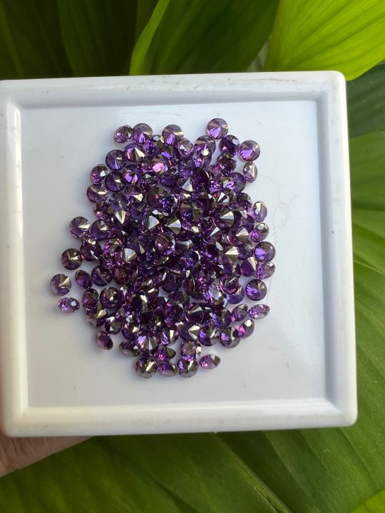 เพชร-cz-เพชร-รัสเซีย-สี-อเมทิสต์-ทรง-กลมขนาด-3-50-มิล-100-เม็ด-amethyst-round-cut-size-3-50mm-100pcs-cubic-zirconia-american-diamond-stone