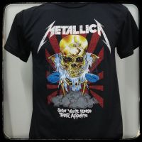 เสื้อ​วง​Metallica ผ้า​บาง​ สีดำ