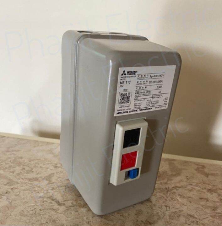 mitsubishi-ms-t10pm-magnetic-starter-ชุดแมกเนติก-ยี่ห้อ-ms-t10pm-รับประกันสินค้า-1ปี-คอยน์-japan-electric-ac200-240v-ac380-440v-ms-t10pm