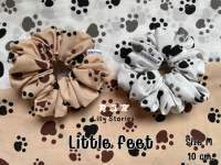 ••Little feet•• โดนัทมัดผมลายเท้าน้องหมาน้องแมว ยางรัดผมผ้าคอตตอนลายเท้าน้องหมาน้องแมว