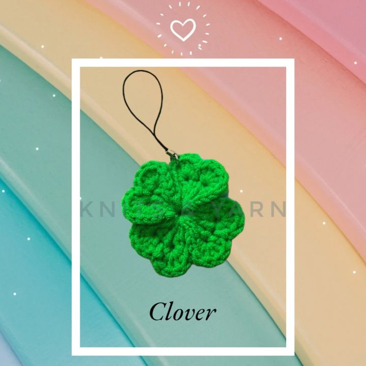 Four Leaf Clover Keychain Crocheted/Handmade Clover Keychain Lazada PH