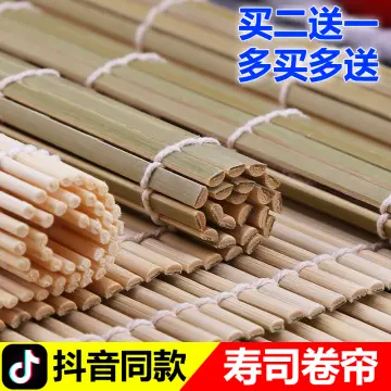 1pc Carbonized Sushi Mat, Sushi Rolling Curtain, Seaweed Rice Tool, Bamboo  Curtain