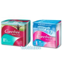 Carefree แคร์ฟรี ผ้าอนามัยแผ่นเล็ก แบบบาง สำหรับวันมาน้อย และเพื่อความมั่นใจ 40แผ่น ไม่มีปีก ผ้าอนามัย แบบบาง