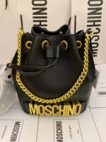 กระเป๋า Moschino Couture bucket bag in leather with logo