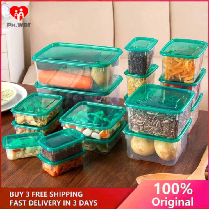 17PCS Set Kitchen Tupperware Box Plastic Container Food Storage