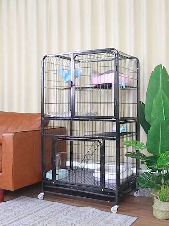 Large Cat Cage Easy Assemble Cage Pet 2/3 Layer Cat House With Door