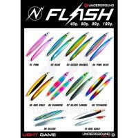 เหยื่อจิ๊ก UNDERGROUND รุ่น Flash 40gและ60g. มี 10 สี