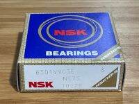 6301 VVC3 (12x37x12 mm.) NSK Deep Groove Ball Bearing ลูกปืนเม็ดกลมฝายาง แบบไม่สัมผัส = 1 ตลับ 6301V