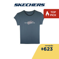 Skechers สเก็ตเชอร์ส เสื้อออกกำลังกายผู้หญิง Women Knit Training Tee - SP123W083-01WT