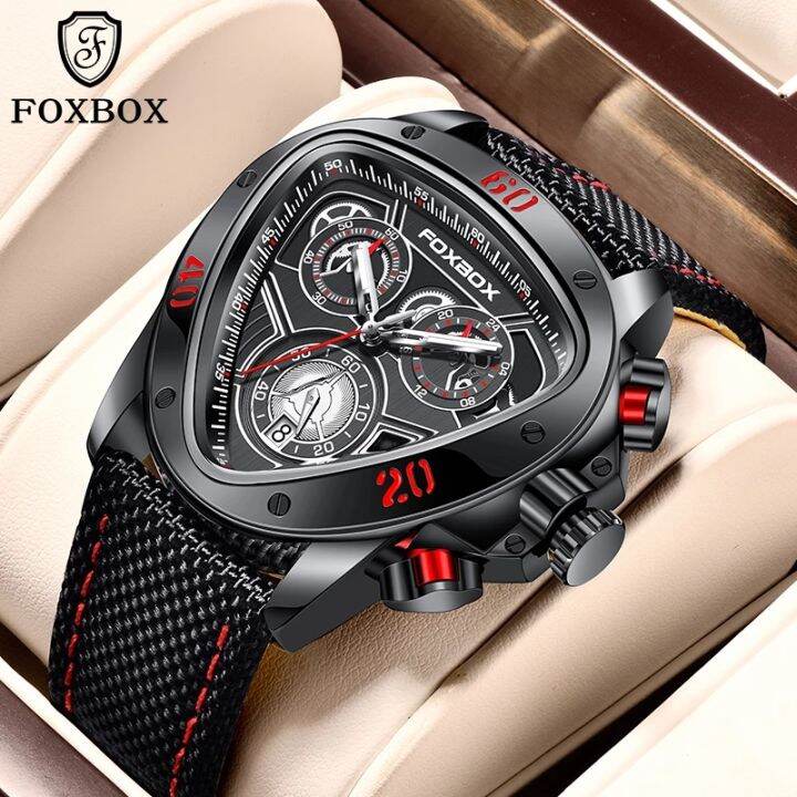 Lige 2022 Fashion Watch For Men Creative Leather Casual Sport Chronograph Multi Function Top 0771