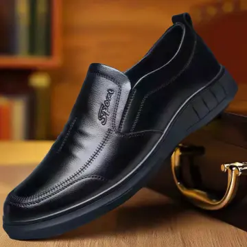 Mens black leather shoes on sale sale