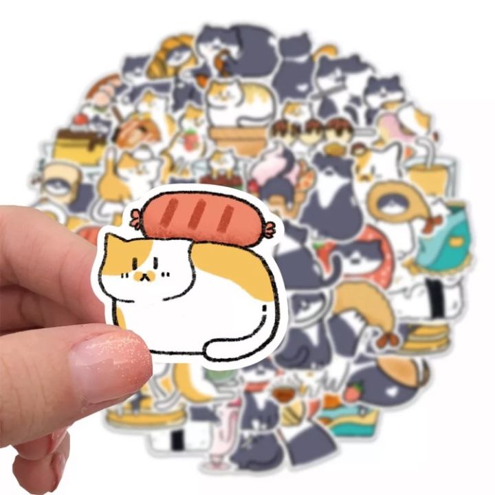 sticker-สติ๊กเกอร์-น้องแมว-221-น้อนแมว-50ชิ้น-น้องน่ารักมาก-ญี่ปุ่น-น้อง-แมว-น่ารัก-cat-น้อน-แมว-เหมียว-แมวส้ม-แมวเทา