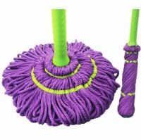 ไม้ถูพื้น ไม้ม็อบถูพื้นแบบบิดล็อค Magic Mop 28-60 คละสี ไม้ถูพื้นพร้อมผ้า อุปกรณ์ทำความสะอาดพื้น ไมโครไฟเบอร์คละสี