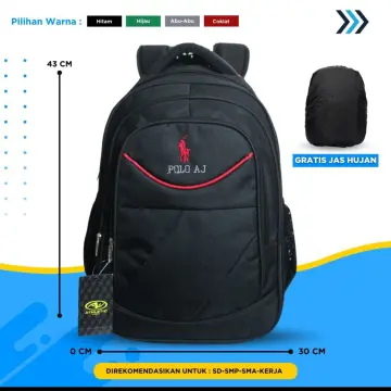 TAS RANSEL POLO Import 502 Tas Pria Backpack Pria Tas POLO Sekolah + BAG  COVER-TAS SEKOLAH IMPORT SD SMP SMA-TAS SEKOLAH ANAK-Tas alto smp laki laki