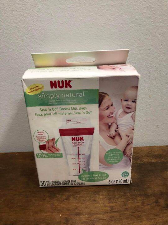 Original NUK Seal n’ Go Breast Milk Bags 50pieces Lazada PH
