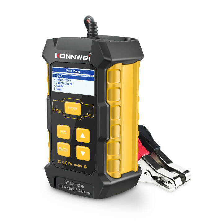 KONNWEI KW510 12V Car Battery Tester 5A lead acid Battery Charger