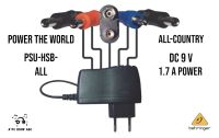 Behringer PSU-HSB-ALL PSU-HSB-ALL Behringer PSU-HSB-ALL All-Country DC 9 V/ 1.7 A Power Adapter,