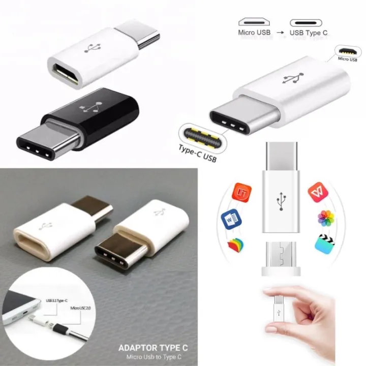 Sambungan Connector Adapter Converter Micro Usb To Usb Type C | Lazada ...