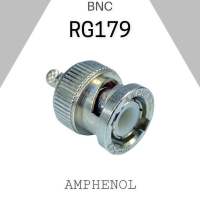 หัว Bnc แบบบีบ เข้าสาย RG179  ขั้วทอง AMP USA  BNC ตัวผู้เข้าสาย Rg179 สำหรับกล้องวงจรปิด เครื่องเสียง เครื่องส่งสัญญาณ หัวต่อกล้อง BNC CCTV