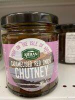 Caramelised Red Onion Chutney Arran Brand 195g คาราเมลไลช์ เรด ออเนี่ยน ชัทนีย์ ซอสหัวหอมแดง สำหรับจิ้มและราดหน้าอาหาร ตรา อารัน