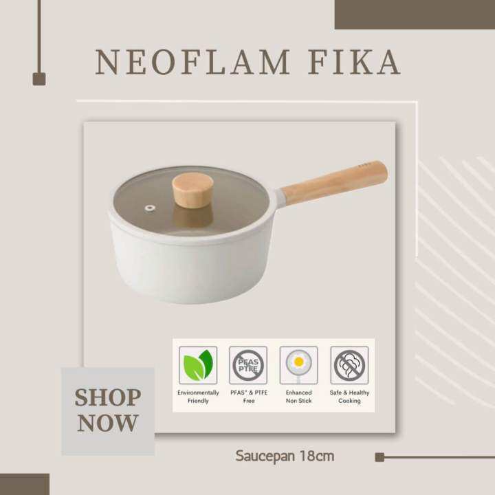 Neoflam FIKA Saucepan 18cm NonStick Xtrema Ceramic Coating