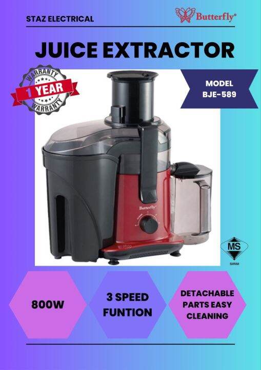 Butterfly Juicer Extractor 800W (BJE589) Lazada