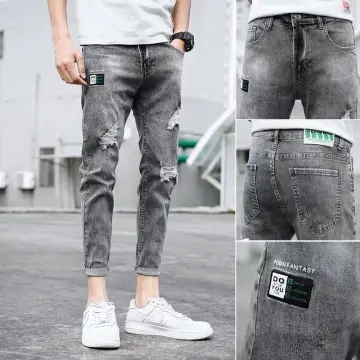 Mens Jeans Regular Fit Autumn Winter Work Pants With Pocket Jeans Nine  Points Pants - Walmart.com