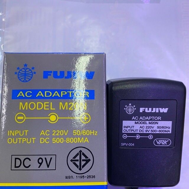 fujiw-อะแดปเตอร์-9v-500-800ma-กล่องสีเทา-ใน-นอก-แจ๊คขอบนอก5-5-รูใน2-1