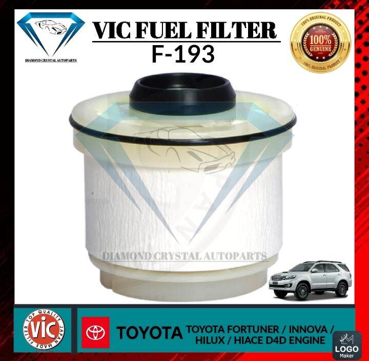 VIC FUEL FILTER F193 TOYOTA FORTUNER / INNOVA / HILUX / HIACE D4D