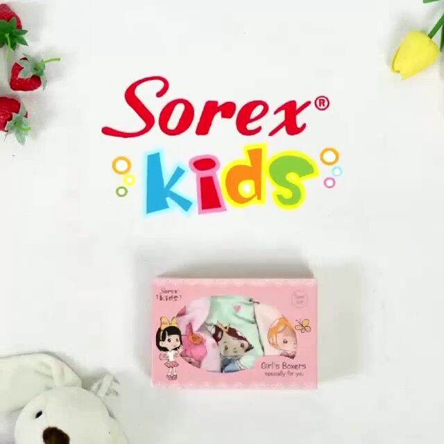 Sorex Kids celana dalam anak cewek model kotak katun premium usia 5-7