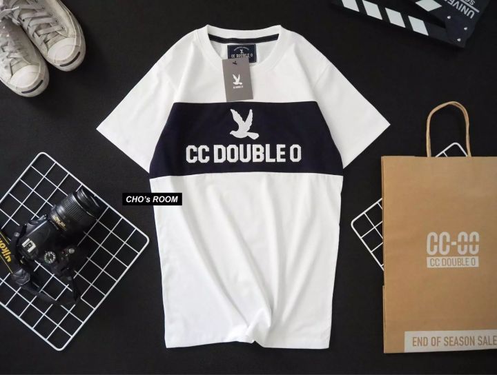 สินค้าขายดี-เสื้อยืดงานปัก-งานป้าย-งานตัดต่อ-cc-oo-cotton-100-smlxl