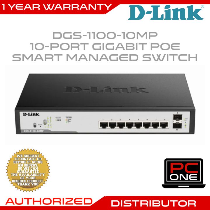 D-Link 10-Port Gigabit Smart Managed PoE+ Switch