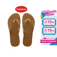 HAVAIANAS รองเท้าแตะผู้หญิง Slim Flatform Sparkle Flip Flops - Bronze รุ่น 41472561856BRXX (รองเท้าแตะ รองเท้าผู้หญิง รองเท้าแตะหญิง)