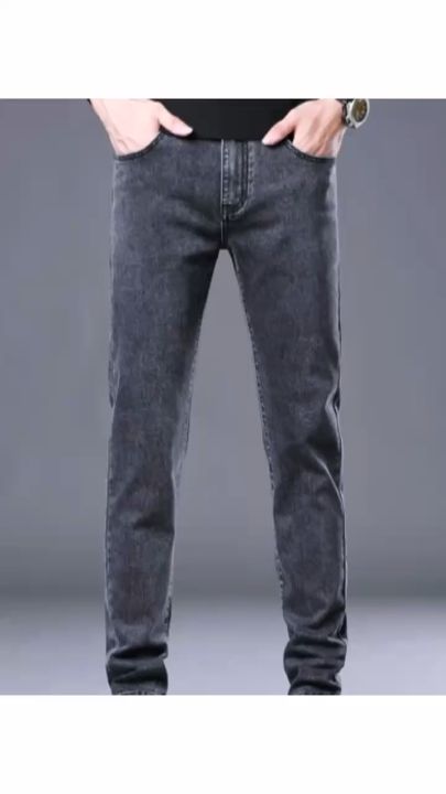 #23019 Stretchable Skinny Acid black Jeans For Mens | Lazada PH