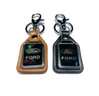 พวงกุญแจรถยนต์แบบหนังรุ่นFORDราคาต่อชิ้นมี 2 สีให้เลือก